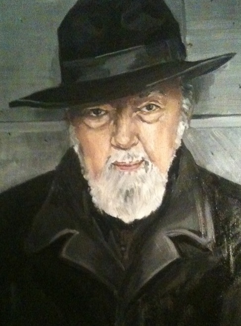 Detail from a portrait of Sir Peter Hall by his daughter Jennifer Caron Hall. [Wikipedia]